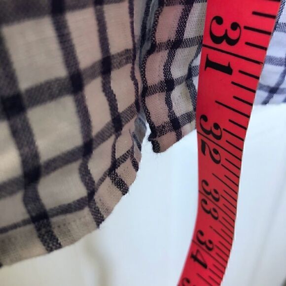 Vintage Daniel Cremieux Men's Fine Linen Italian Plaid Short Sleeve Shirt Large - Picture 6 of 7